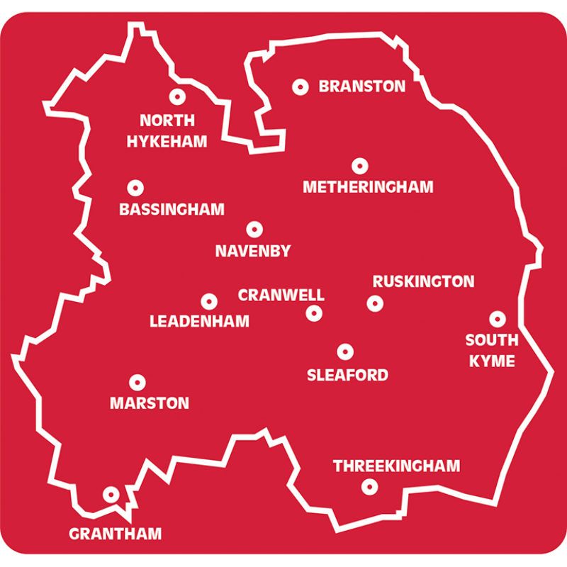 Map Sleaford & North Hykeham